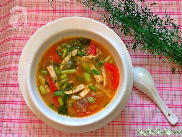 Canh đậu hũ thịt bò thanh ngon mà đủ chất